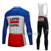 Cykeltøj Langærmet + Bib Cykelbukser 2018 Lotto Soudal N003